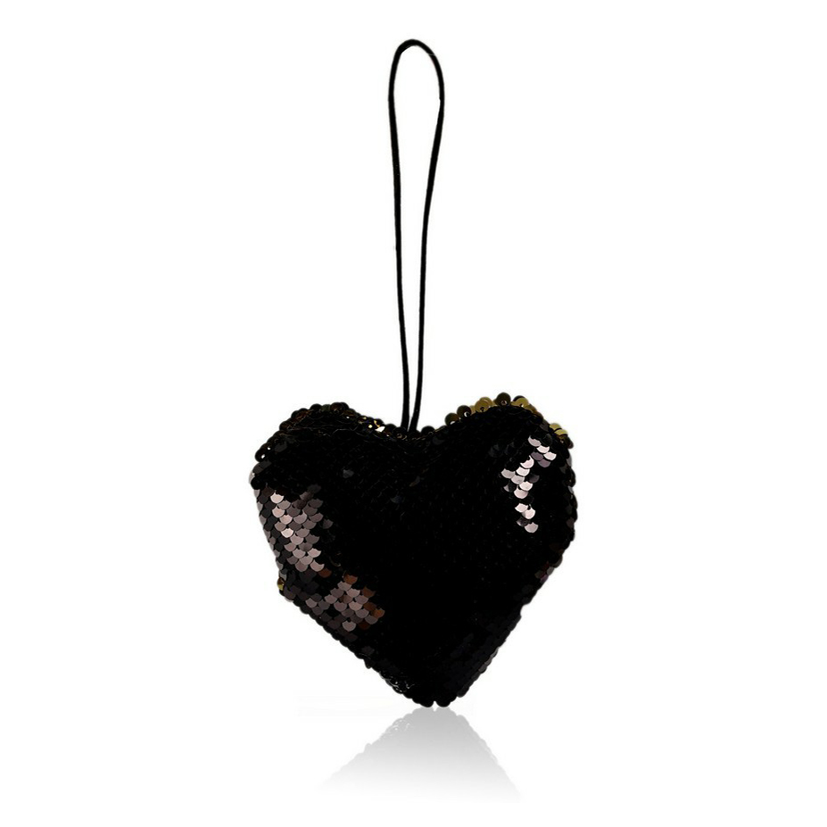 Елочная игрушка Artus Сердце 1 шт. черный золотистый