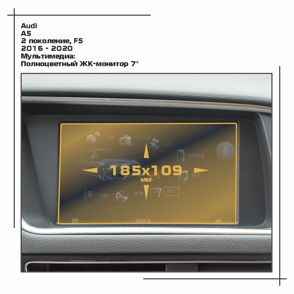 

Пленка ES для A5 - Мультимедиа - матовая - MP-AU-A5-01, Белый, Audi