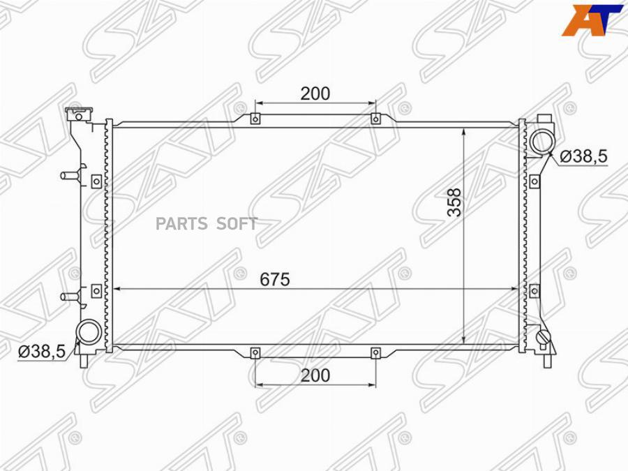 

Радиатор Subaru Legacy 1.8/2.0/2.2 93-98 Sat арт. SB0003