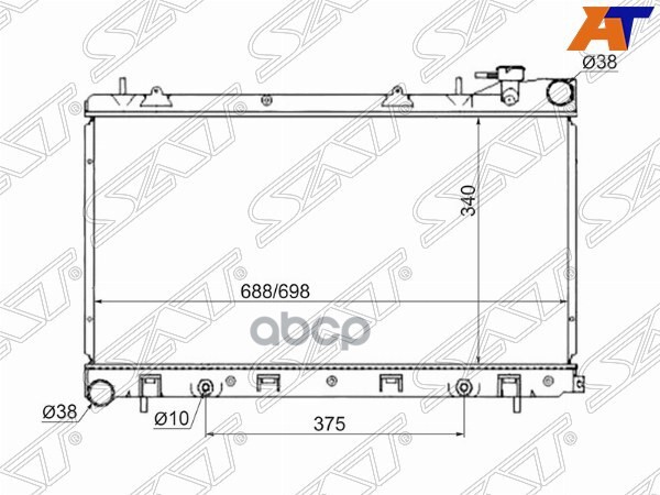 

Радиатор Subaru Forester 98-02/Impreza 99- Sat арт. SB0001-99-2R