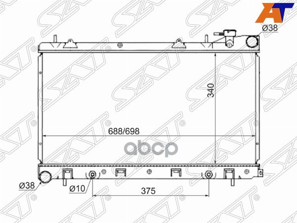 

Радиатор Subaru Forester 00-02/Impreza 99- Sat арт. SB0001-99