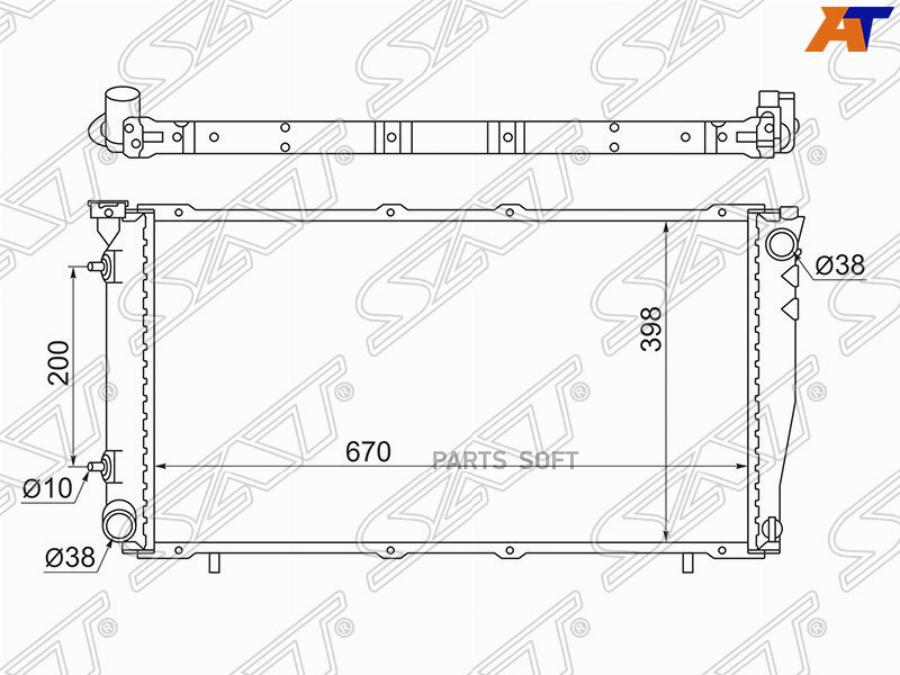 

Радиатор Subaru Forester 97-02 Бачки Верт. Sat арт. SB0001-1