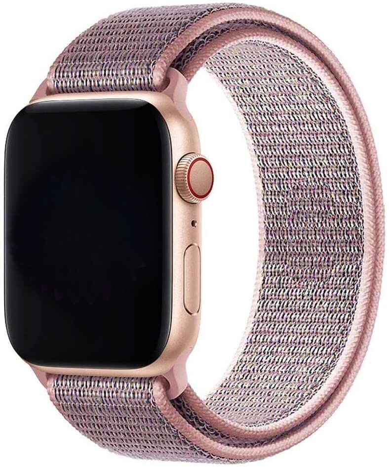

Ремешок нейлоновый для Apple Watch 42/44мм (10), песочно-розовый, на липучке