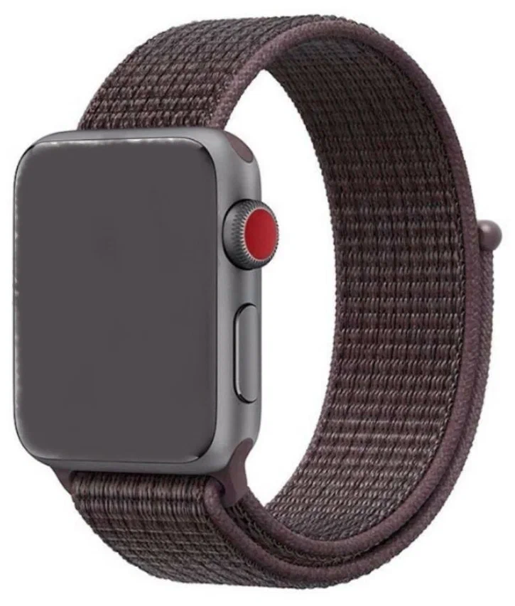 

Ремешок нейлоновый для Apple Watch 38/40мм (7), фиолетовый дым, на липучке
