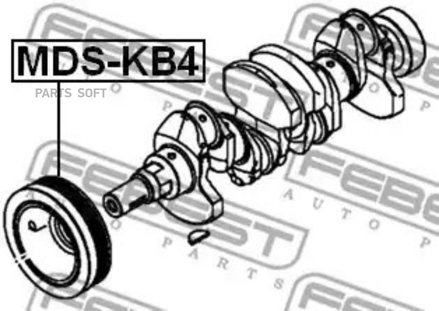 

FEBEST Шкив колен.вала MITSUBISHI PAJEROMONTERO SPORT CHALLENGER KH 2008- FEBEST MDS-KB4