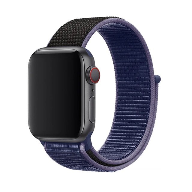 фото Ремешок нейлоновый для apple watch 38/40мм (47), полуночно-синий, на липучке nobrand