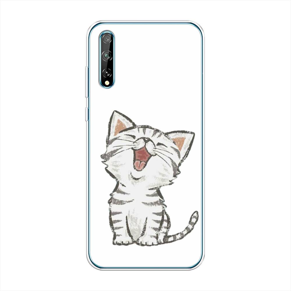 

Чехол Awog на Huawei Y8p "Котенок рисованный", Серый;белый, 6103450-1