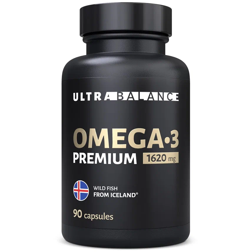 Омега 3 рыбий жир UltraBalance Omega-3 витамины для женщин и мужчин капсулы 1620 мг 90 шт