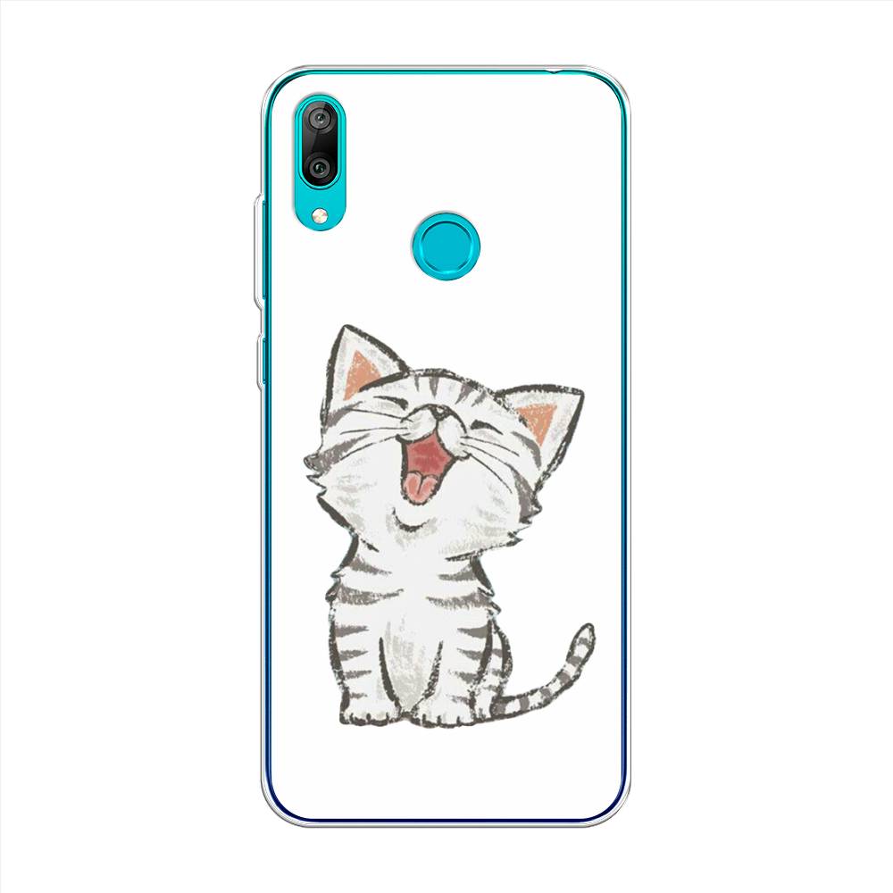 

Чехол Awog на Huawei Y7 2019 "Котенок рисованный", Серый;белый, 68450-1
