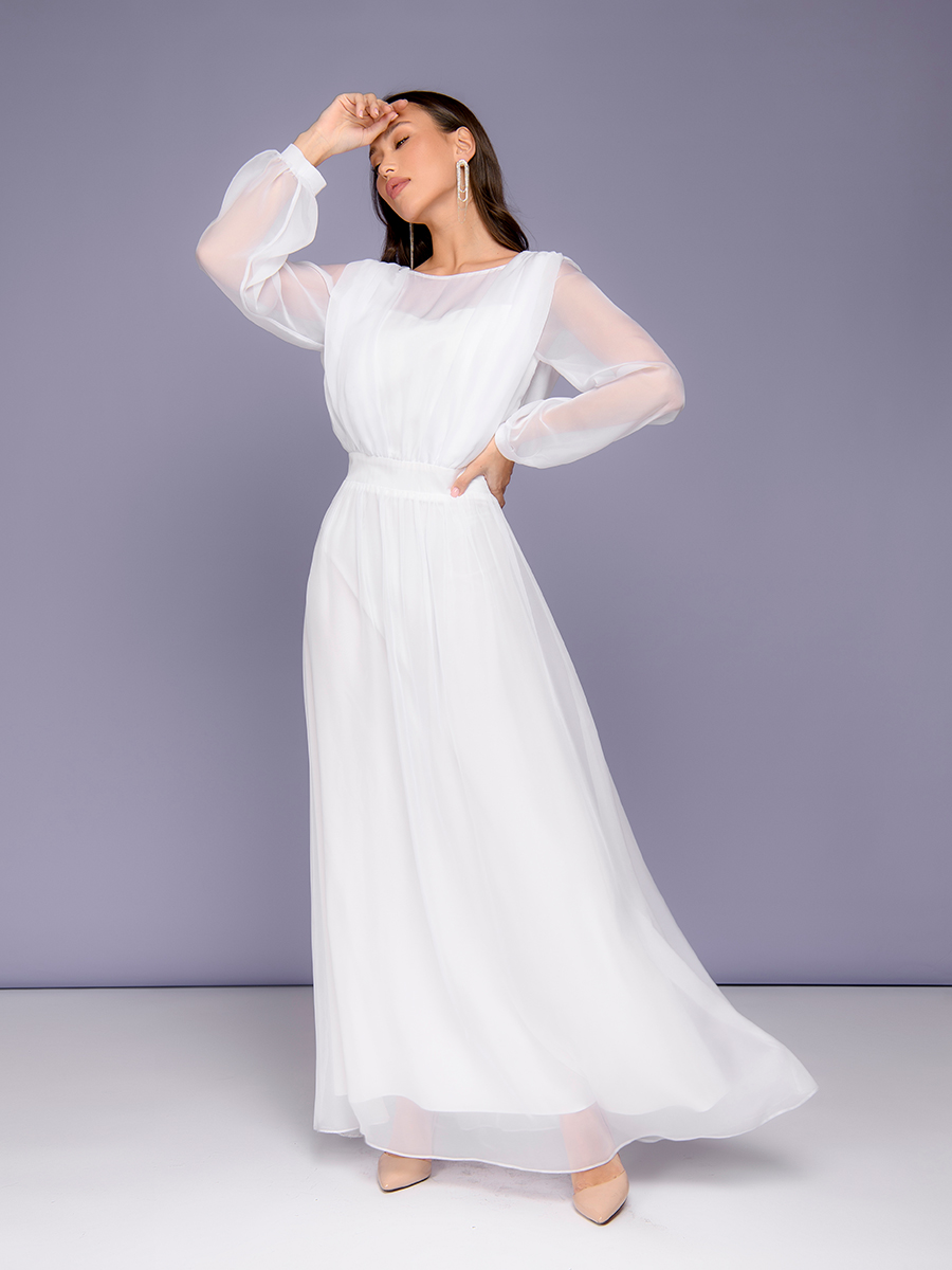 

Платье женское 1001dress 102694 белое 48 RU, Белый, 102694