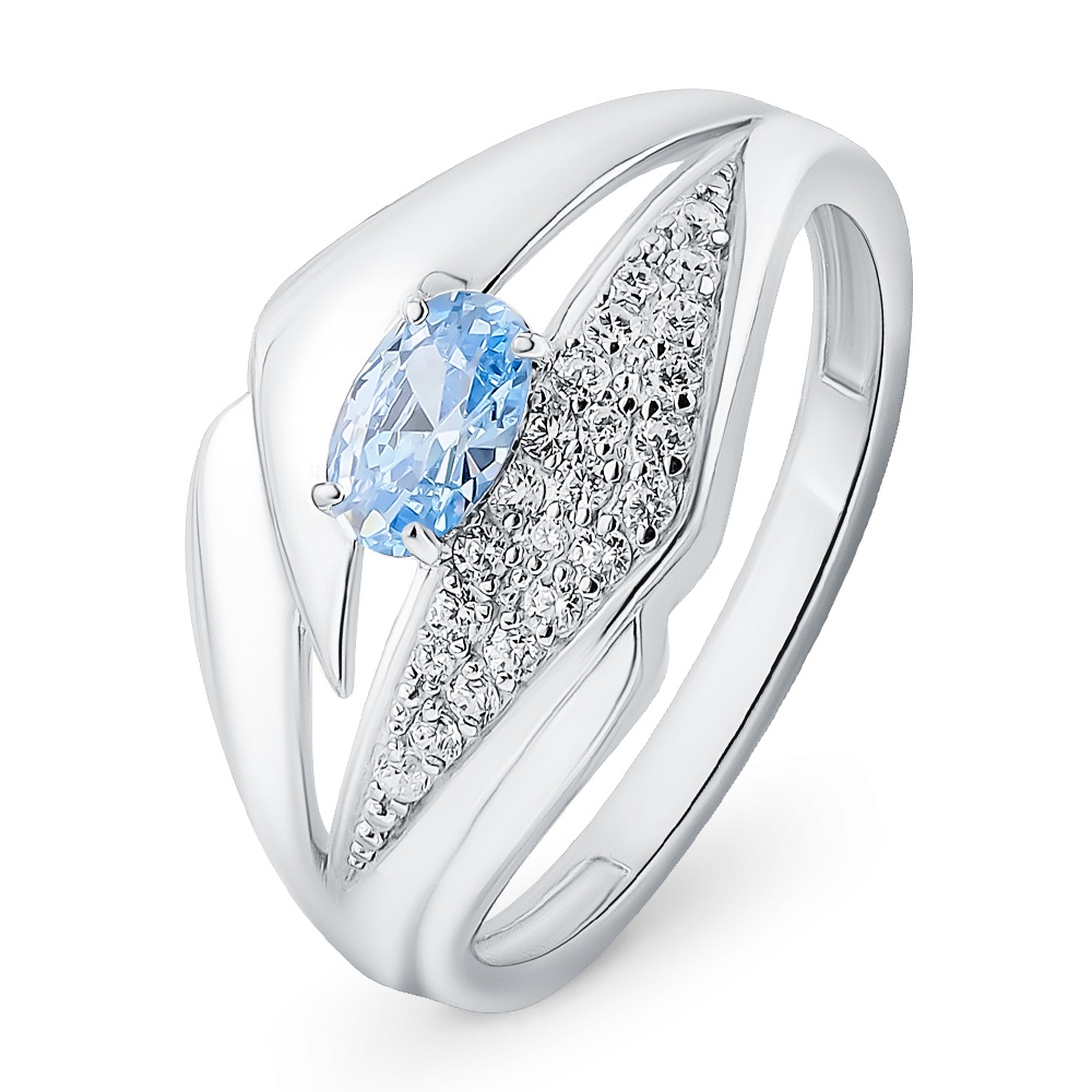 

Кольцо женское из серебра с фианитом 585Gold 701011031, р, 701011031
