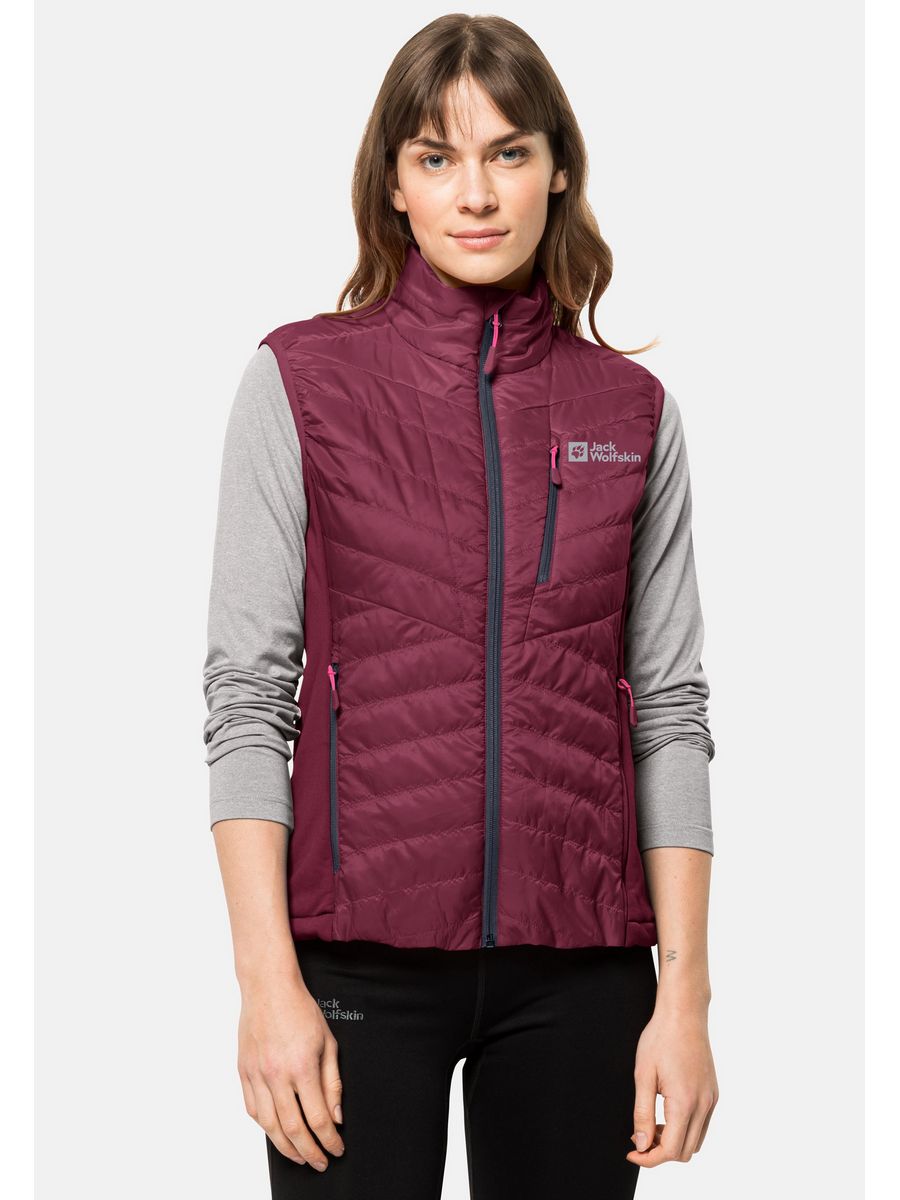 

Утепленный жилет женский Jack Wolfskin JA441F0F9 бордовый S, JA441F0F9