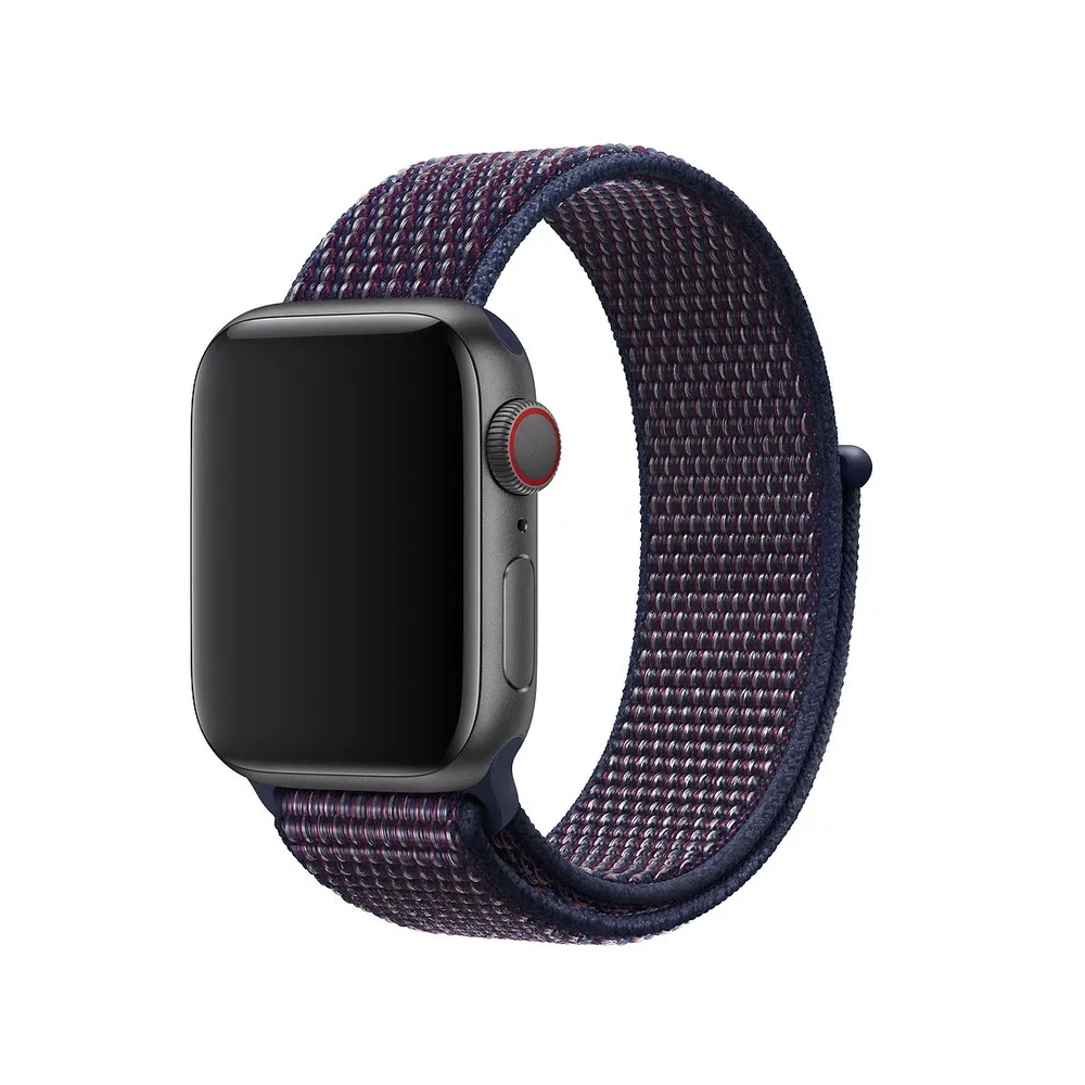 

Ремешок нейлоновый для Apple Watch 38/40мм (35), фиолетовый, на липучке