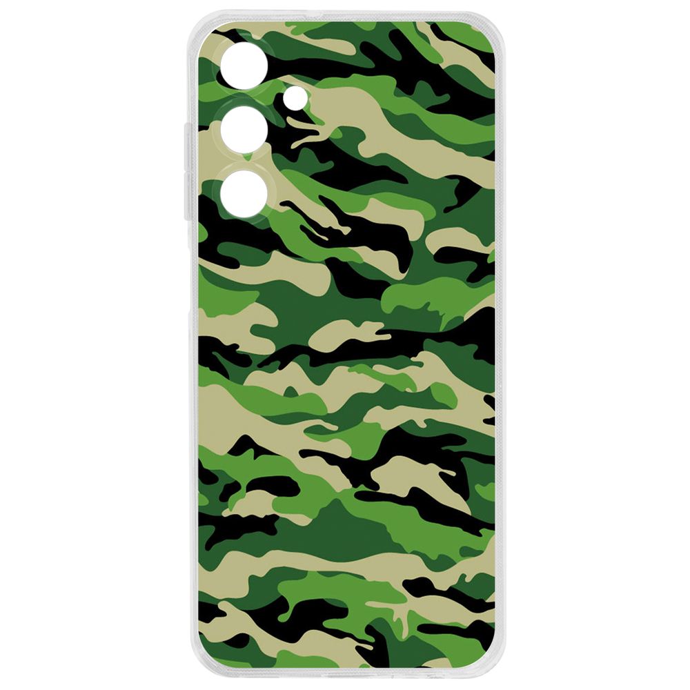 Чехол-накладка Krutoff Clear Case Камуфляж зеленый для Samsung Galaxy A25 5G (A256)
