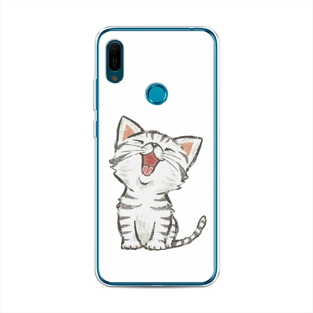 

Чехол Awog на Huawei Y6 2019 "Котенок рисованный", Серый;белый, 68650-1