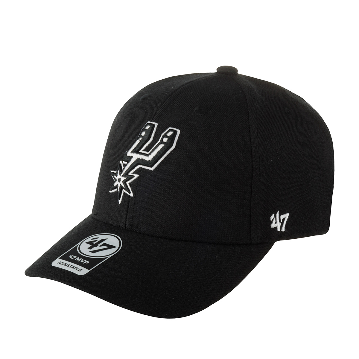 Бейсболка унисекс 47 BRAND K-MVP19WBV-BKA San Antonio Spurs NBA черная, one size черный