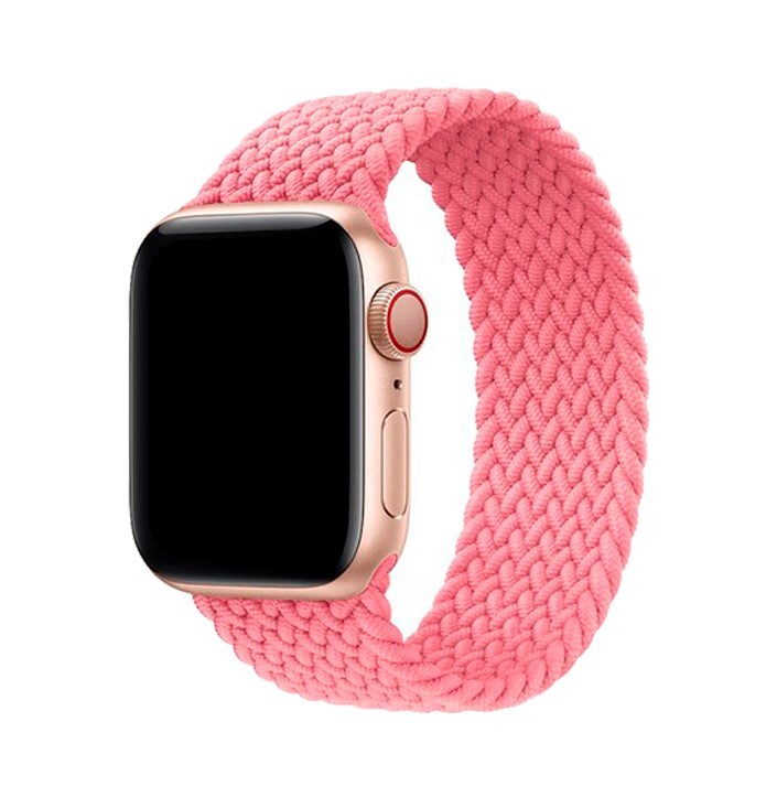 

Ремешок-браслет нейлоновый для Apple Watch 38/40мм (4), розовый, L(145mm)