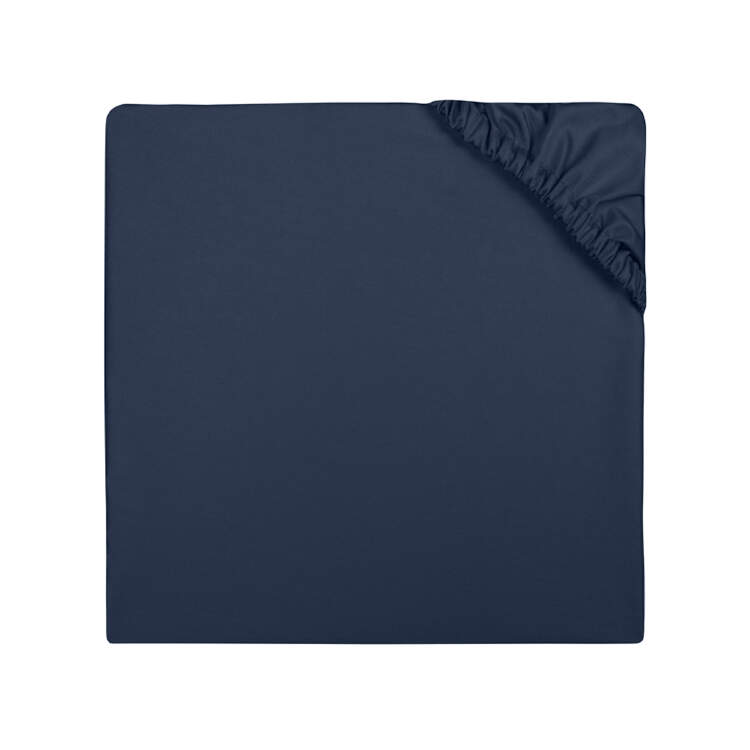 фото Простыня на резинке bellehome navy 400 тс, 140х200х20