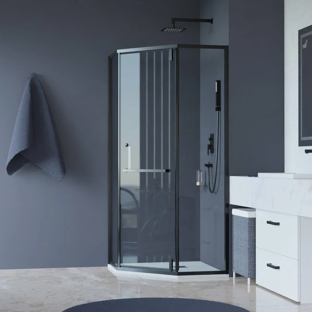 

Душевой уголок RGW Hotel HO-084-B 100x100x195 см, профиль черный, стекло прозрачное 350608
