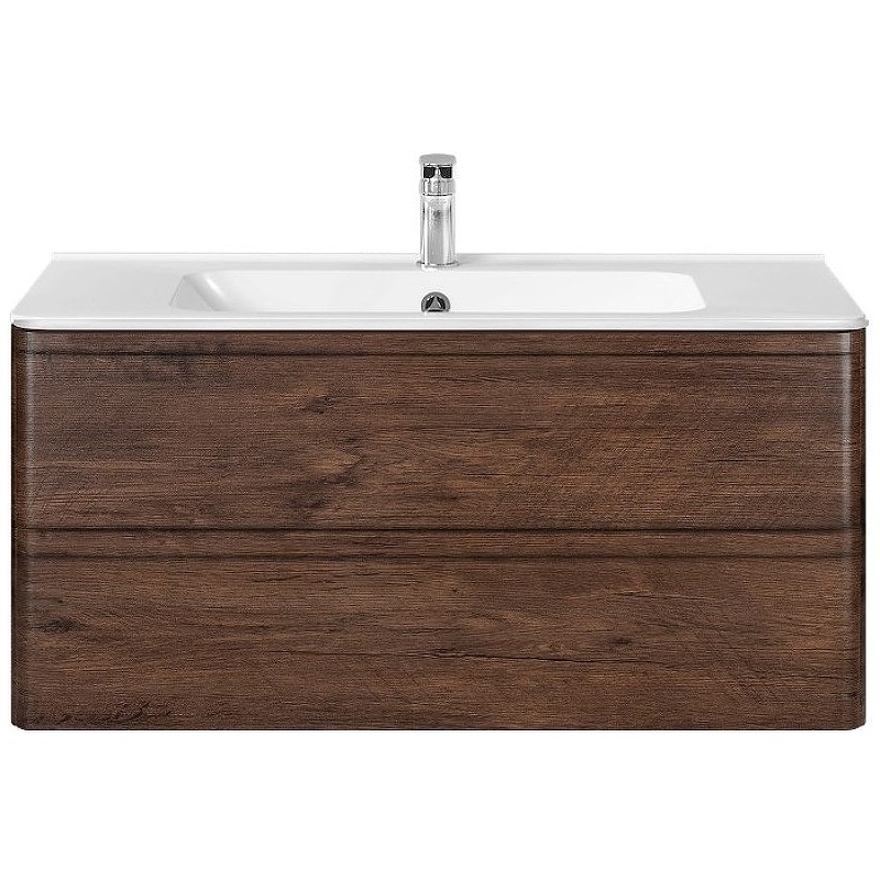 

Тумба с раковиной Vincea Vico 100 подвесная R.Wood VMC-2V100RW+VCB-2VP100W