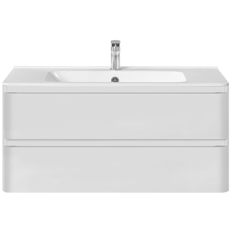 

Тумба с раковиной Vincea Vico 100 подвесная G.White VMC-2V100GW+VCB-2VP100W