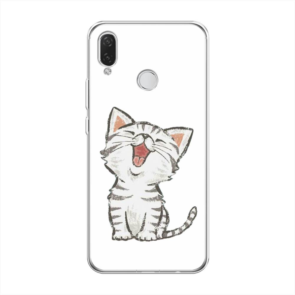 

Чехол Awog на Huawei Nova 3i "Котенок рисованный", Серый;белый, 68350-1