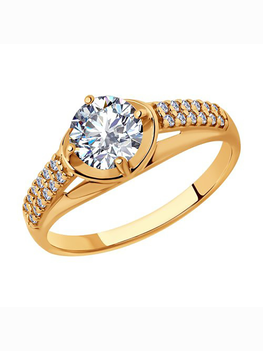 

Кольцо женское из серебра с фианитом 585Gold 701010762, р, 701010762
