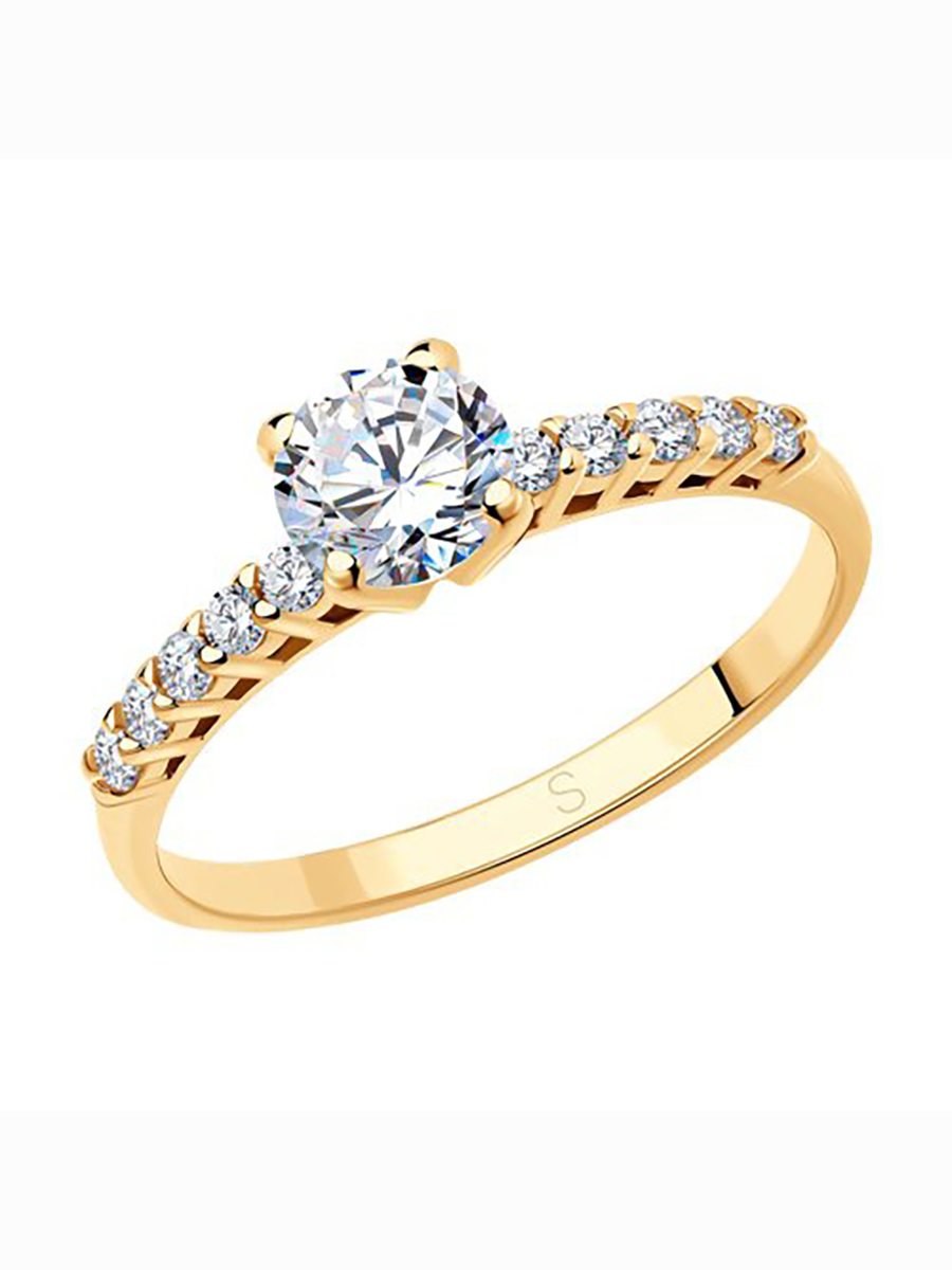 

Кольцо из серебра р.  585Gold 701010735, фианит, 701010735