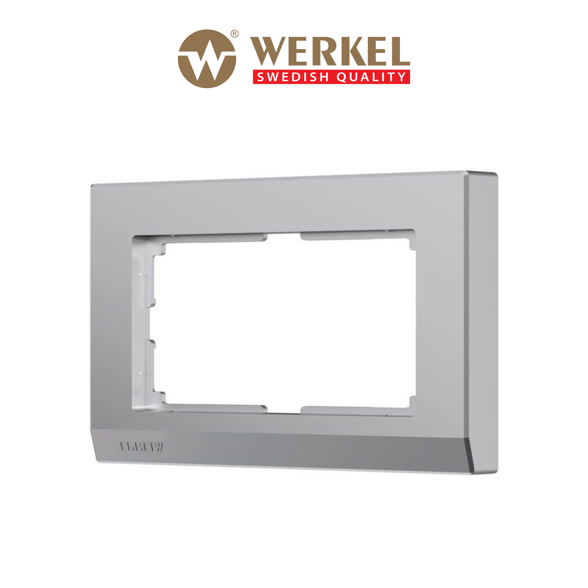 

Рамка для двойной розетки Werkel W0081806 Stark серебряный пластик, Серебристый