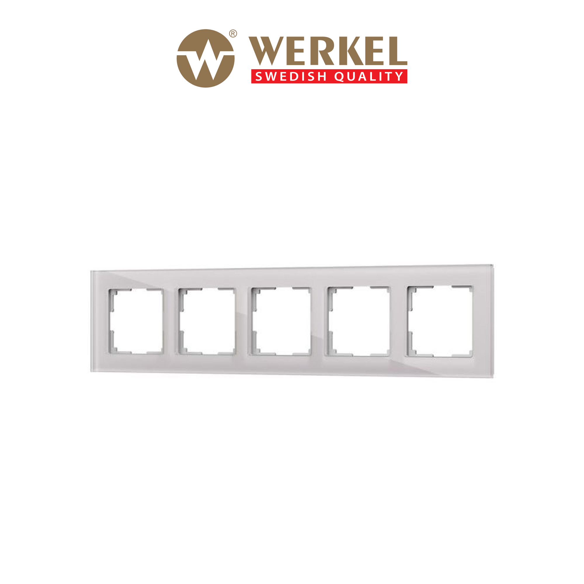 

Рамка для розетки / выключателя на 5 постов Werkel W0051117 Favorit дымчатый стекло, Серый