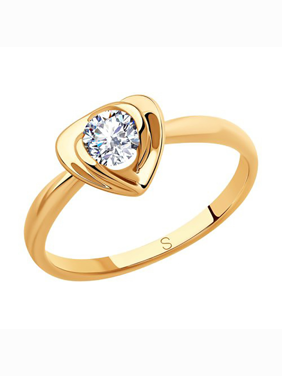 

Кольцо женское из серебра с фианитом 585Gold 701010774, р, 701010774