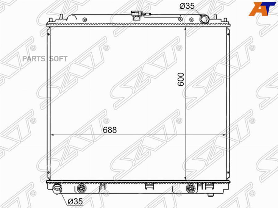

Радиатор Nissan Pathfinder/Frontier/Xterra/Navara Vq40de 04- Sat арт. NS0012