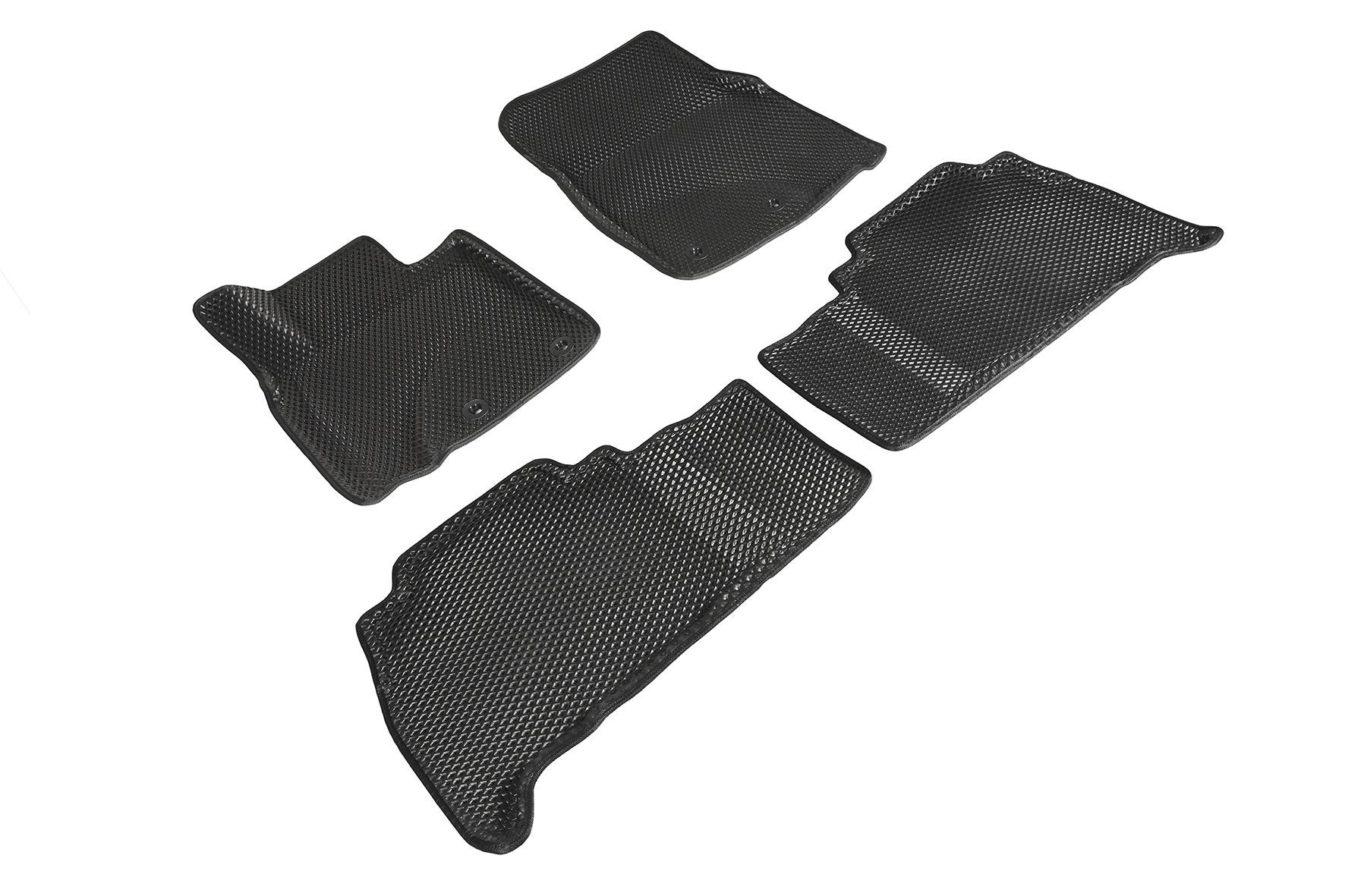 

Коврики EVA 3D ромб Seintex для Toyota Land Cruiser 200 2012-н.в. (черные, 95231)