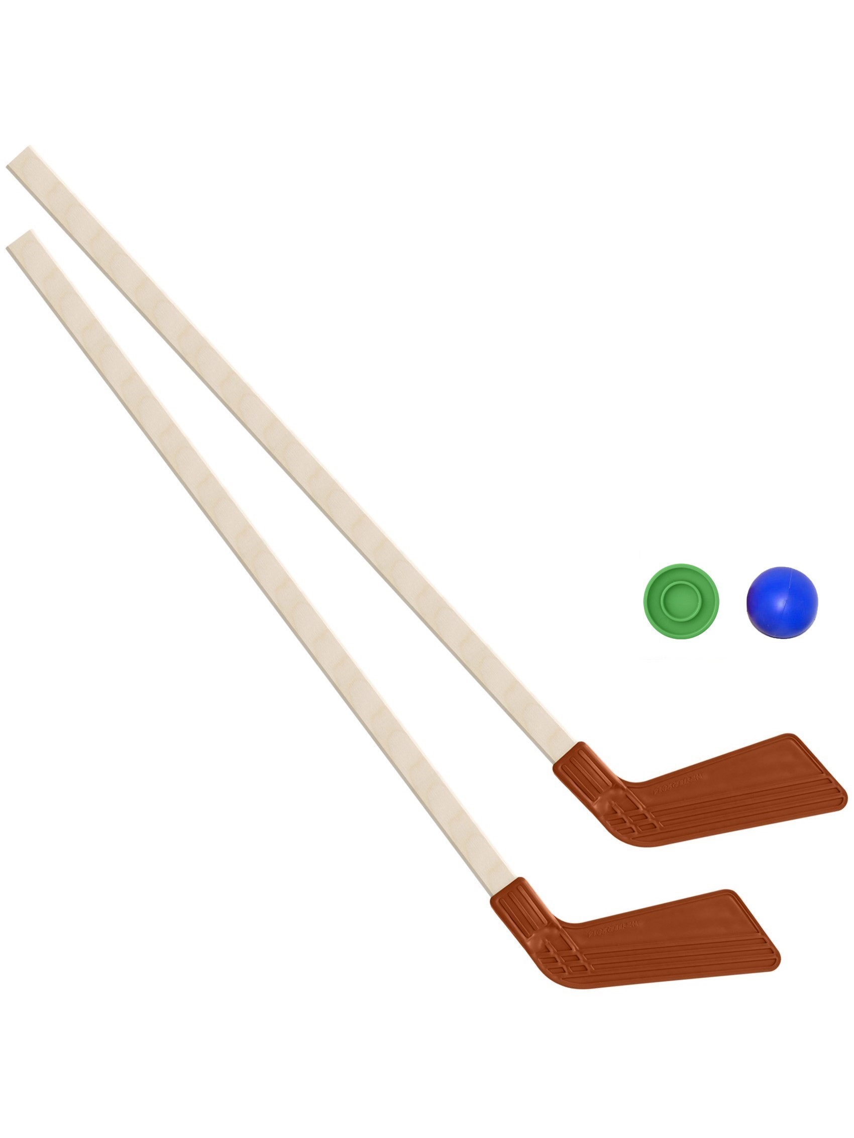 Детский хоккейный набор Задира-плюс Клюшка хоккейная детская 2 шт(красные)+шайба+мячик