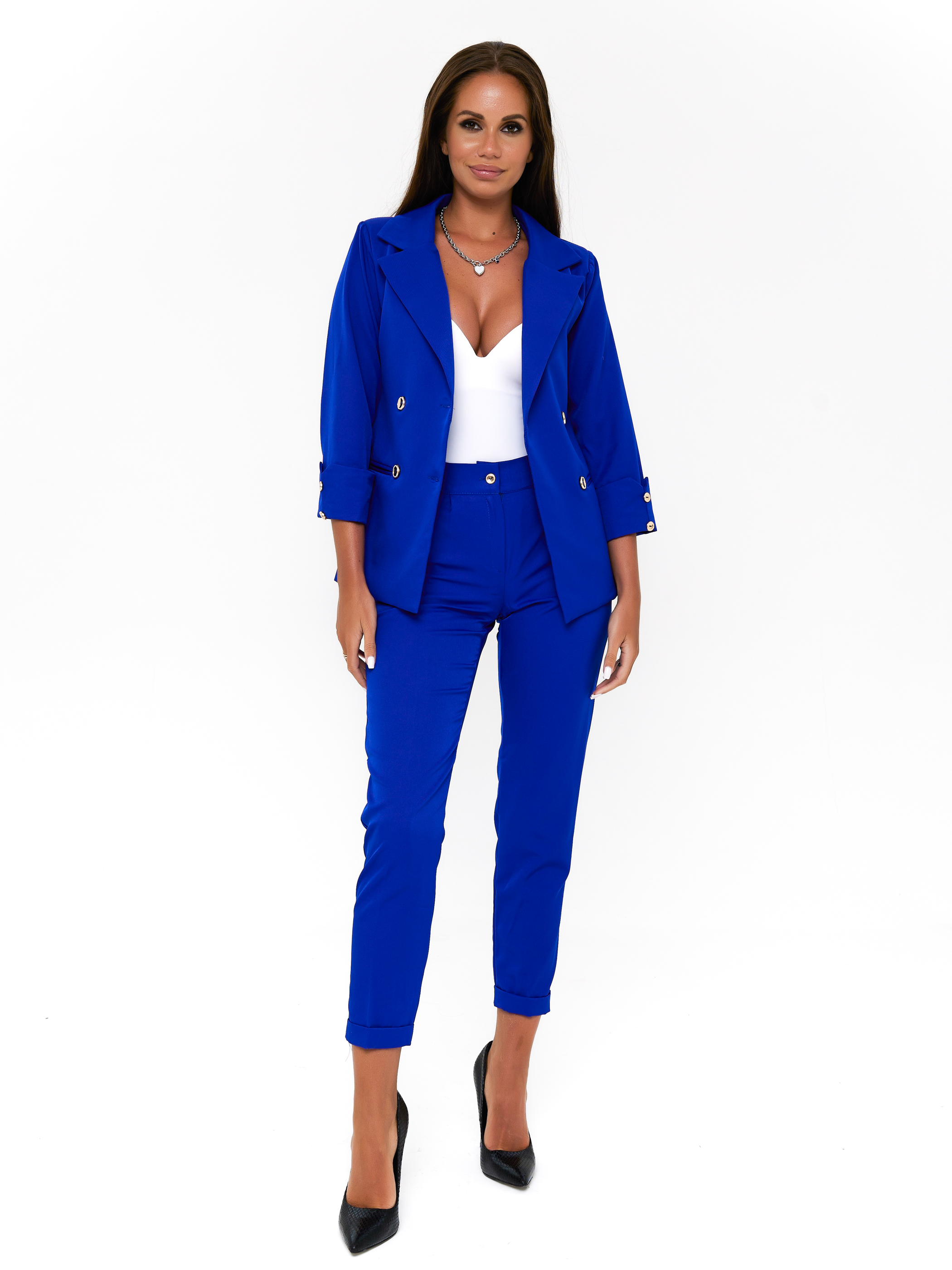 

Костюм женский DAZZLE STYLE Виола синий 54 RU, Виола