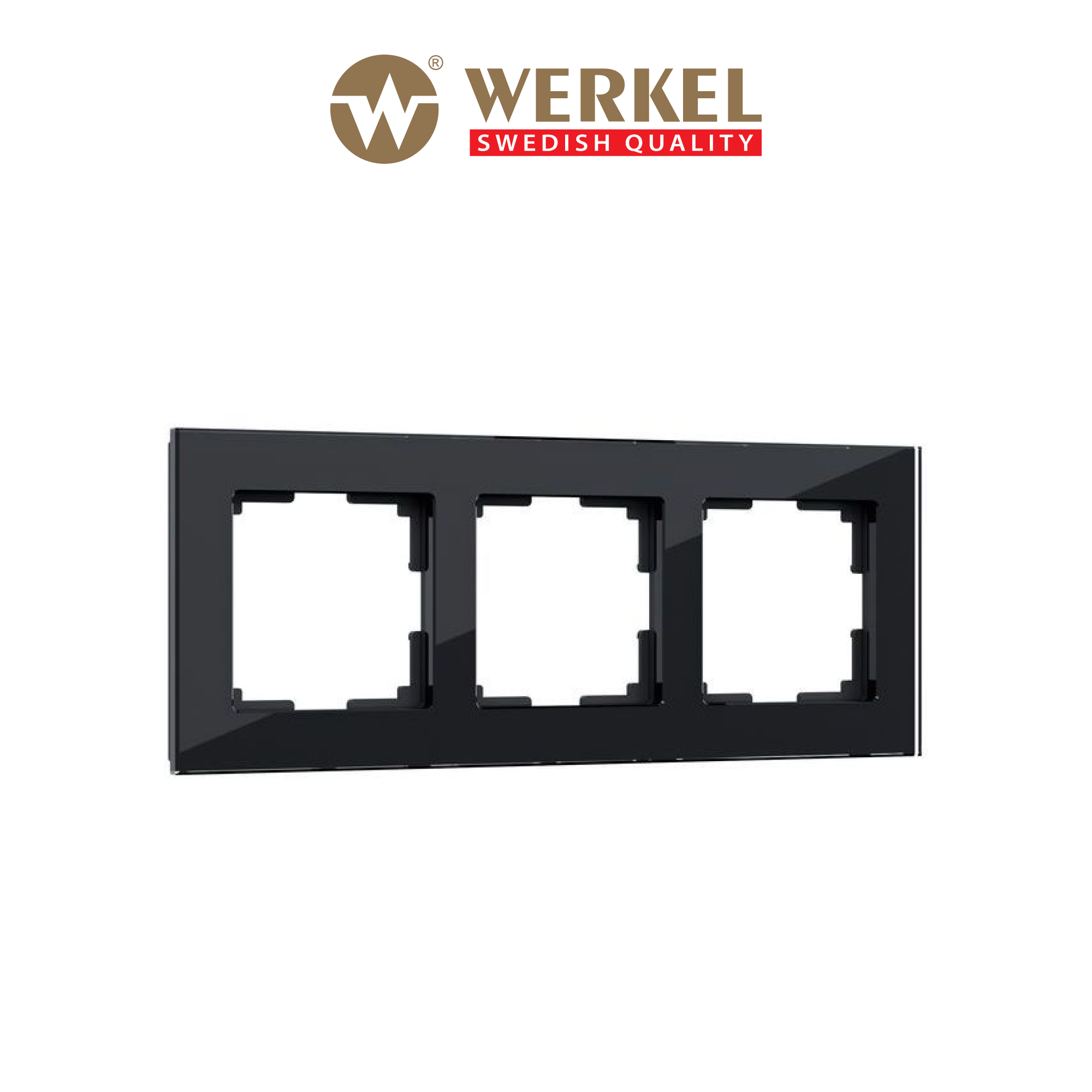 

Рамка для розетки / выключателяна 3 поста Werkel W0031108 Favorit черный стекло, Favorit