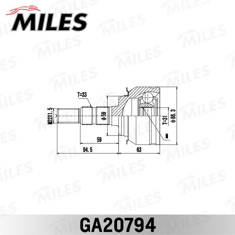 

ШРУС внешний (без ABS) Chevrolet Cruze 09- ;SKF VKJA 3233 ;OEM 13318006; 93745994