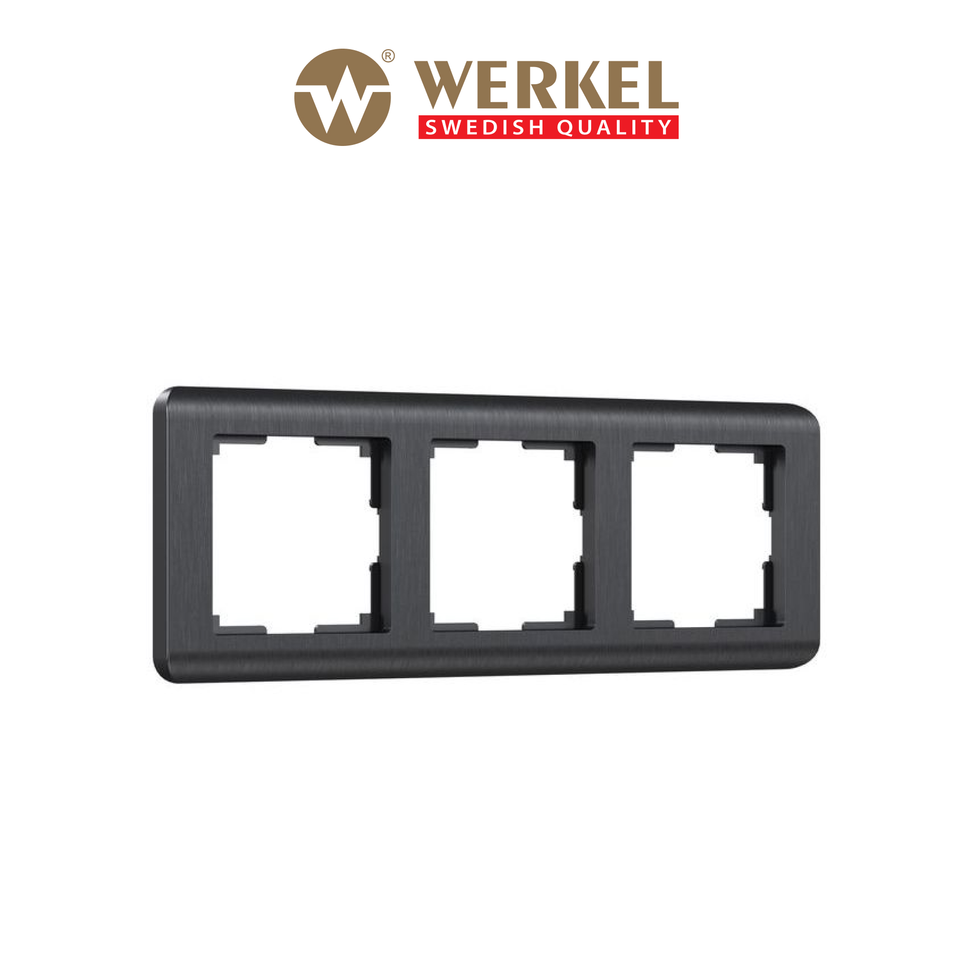 

Рамка для розетки / выключателя на 3 поста Werkel W0032104 Stream графит пластик, Серый, Stream