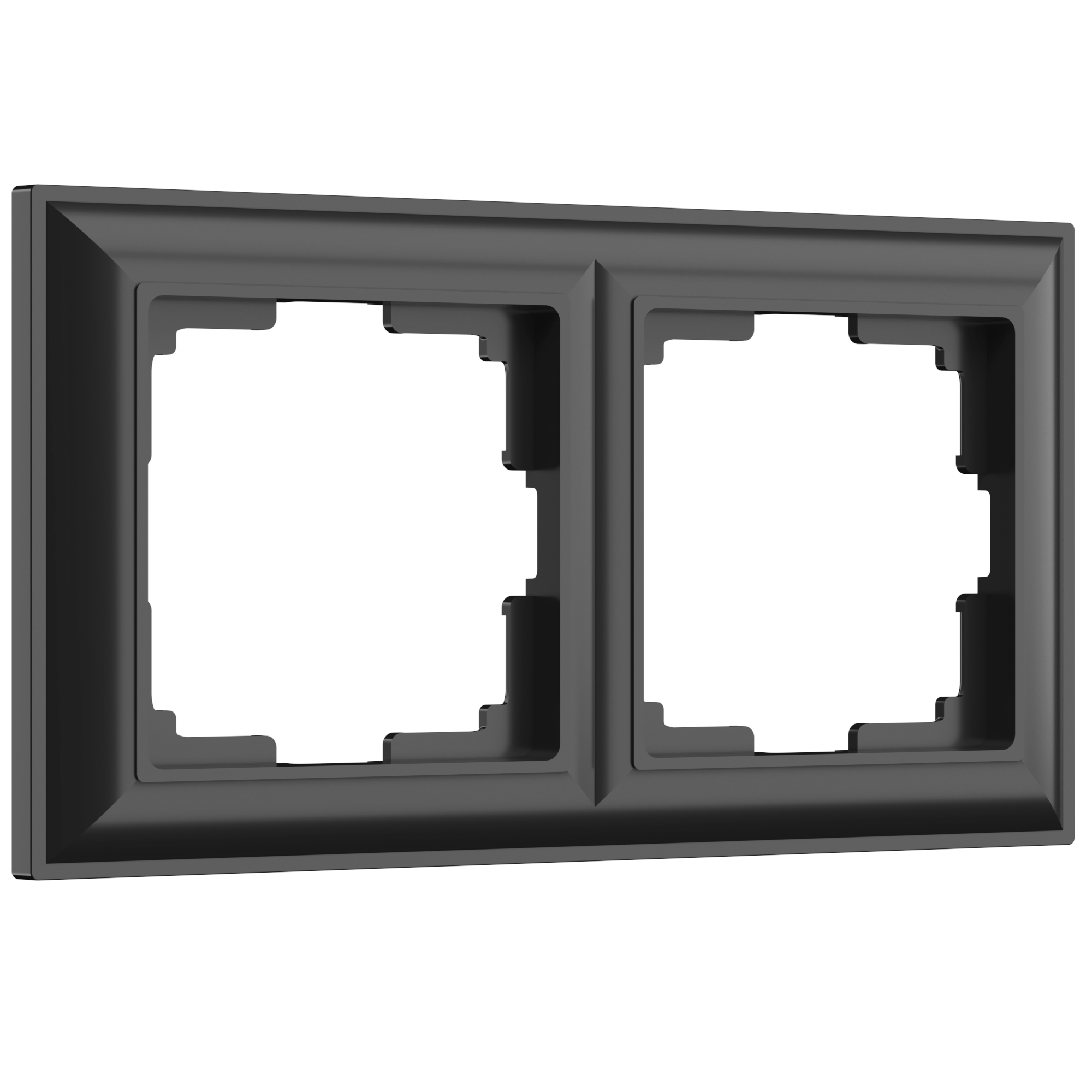 Рамка для розетки / выключателя на 2 поста Werkel W0022208 Fiore черный пластик шланговое подключение fiore