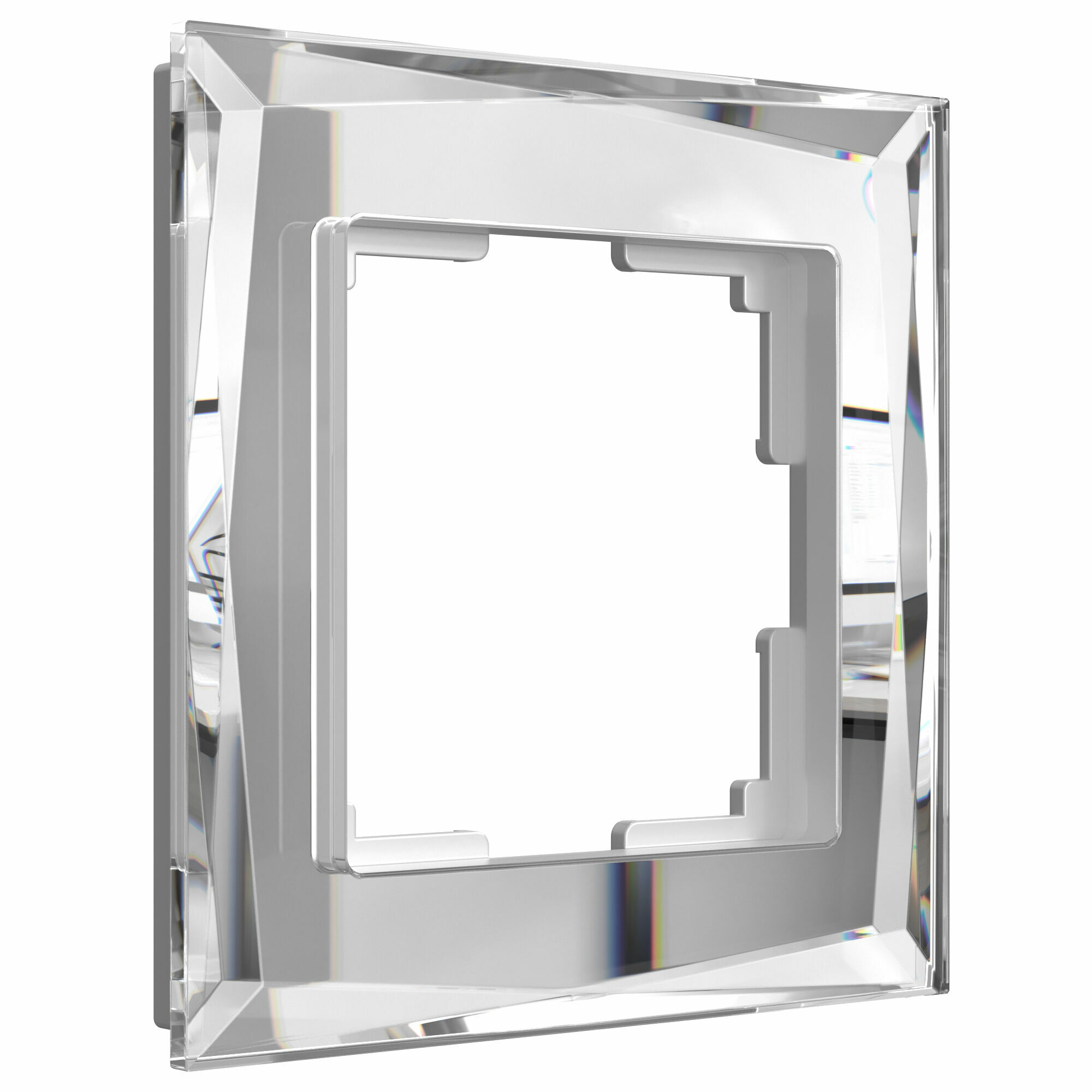 Рамка для розетки / выключателя на 1 пост Werkel W0011220 Diamant зеркальный стекло рамка на 1 пост werkel aluminium w0011706 4690389157974