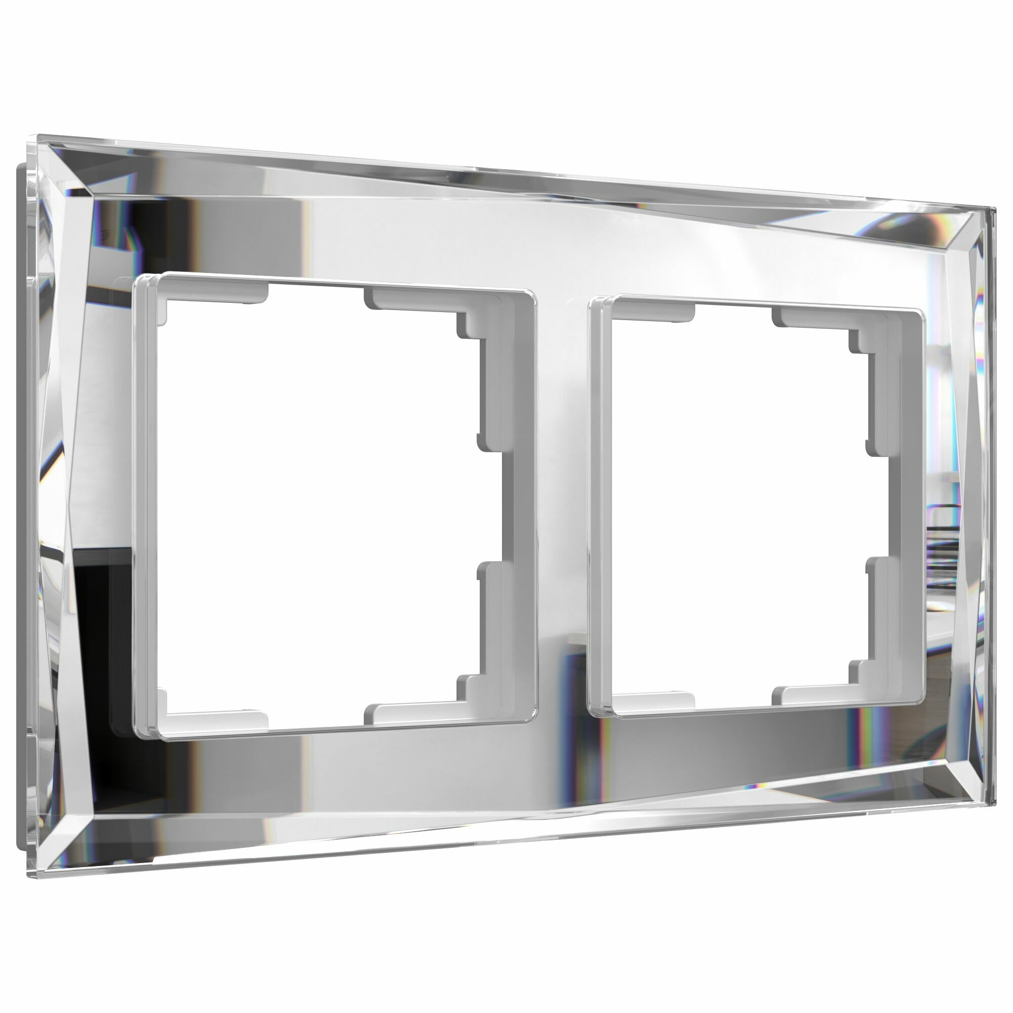 Рамка для розетки / выключателя на 2 поста Werkel W0021220 Diamant зеркальный стекло