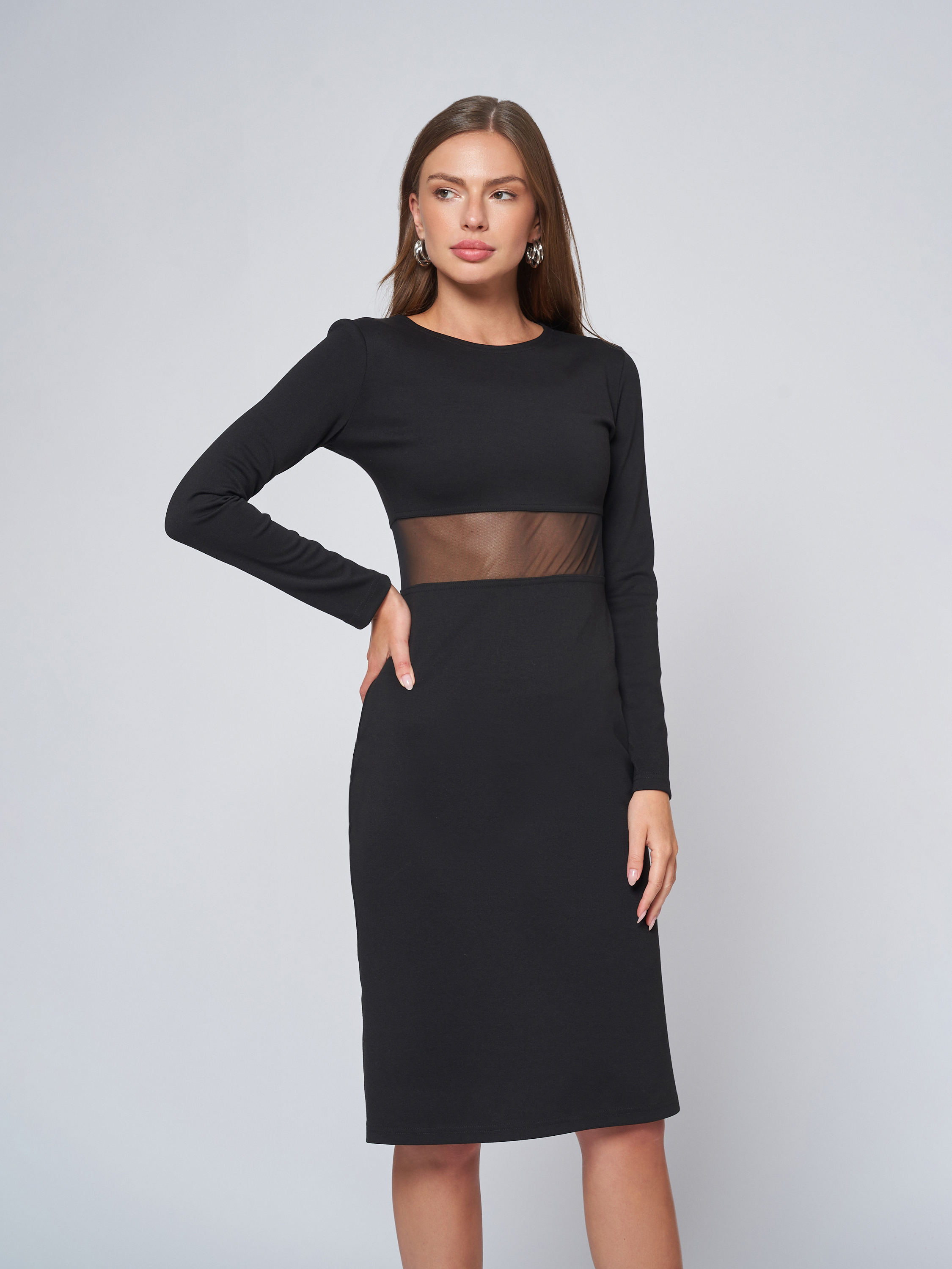 

Платье женское 1001dress 102729 черное 46 RU, Черный, 102729