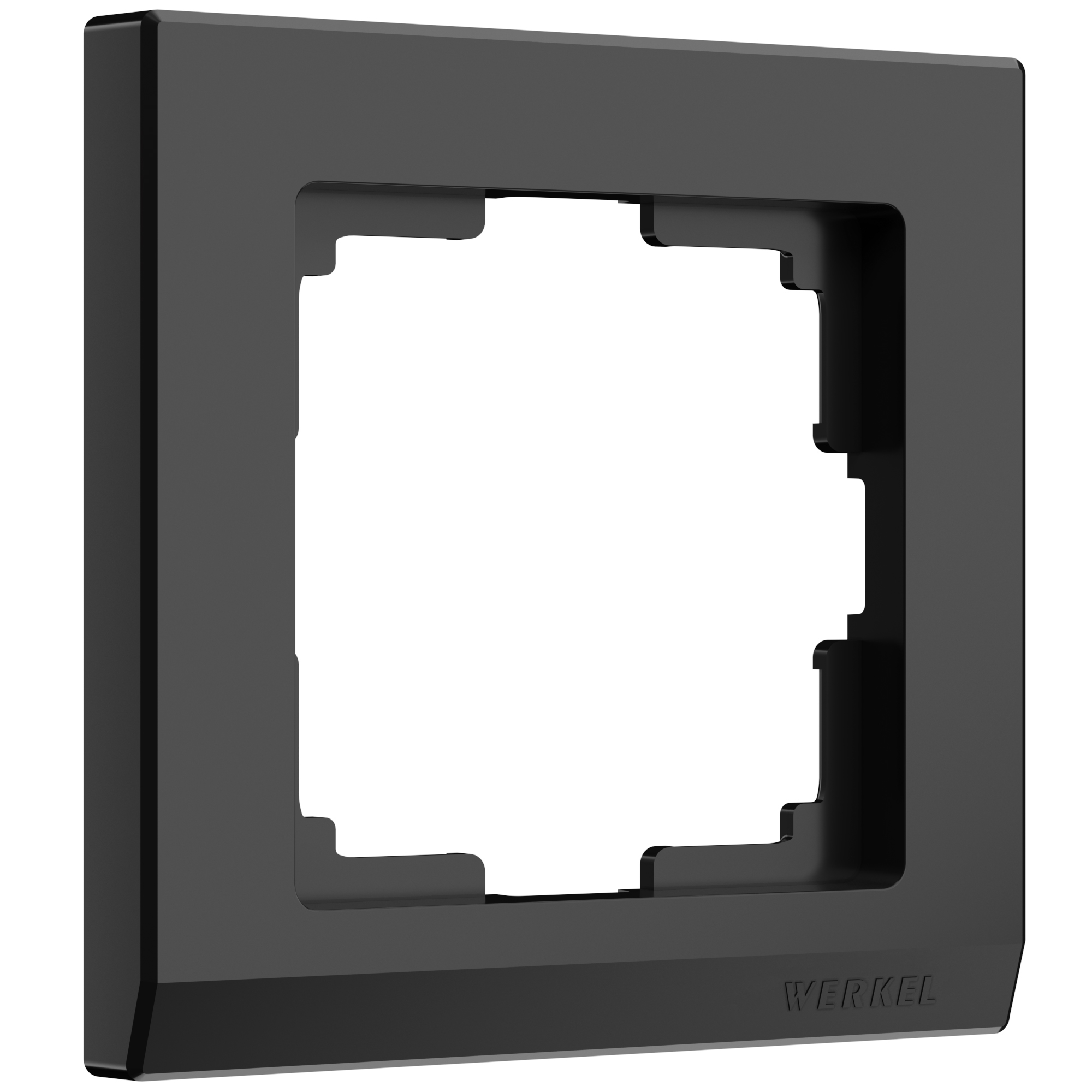 Рамка для розетки / выключателя на 1 пост Werkel W0011808 Stark черный пластик рамка на 1 пост werkel acrylic w0012708 4690389184826