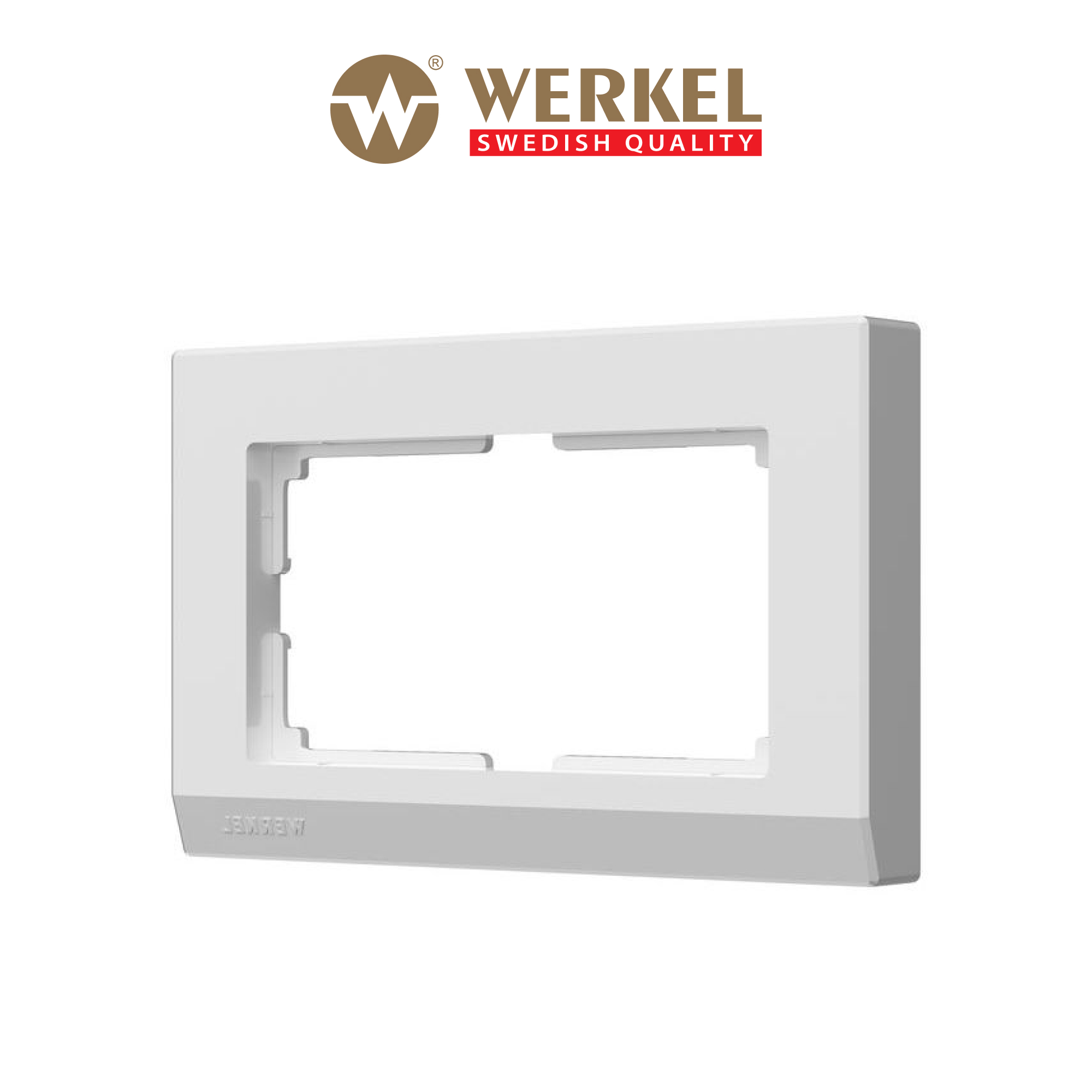 

Рамка для двойной розетки Werkel W0081801 Stark белый пластик, для двойной розетки