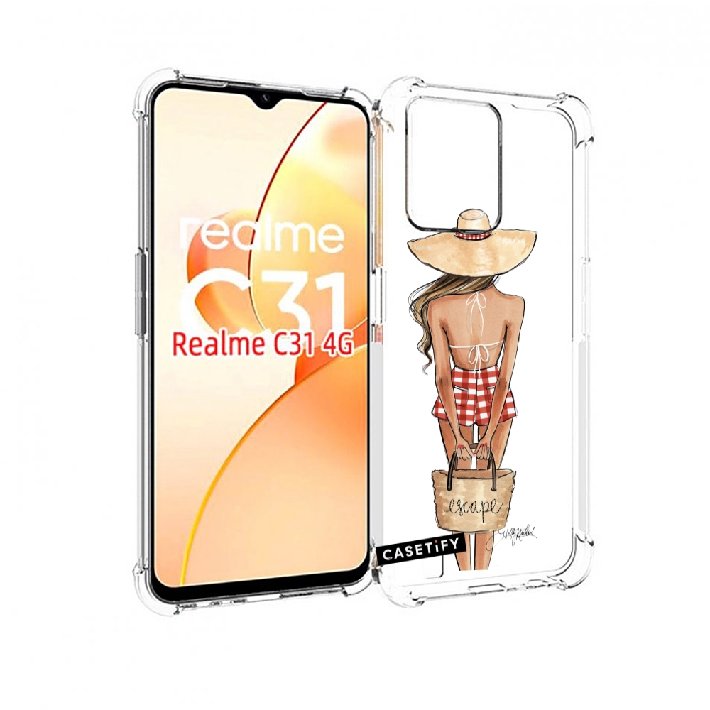 

Чехол MyPads CASETiFY женский для OPPO Realme C31, Прозрачный, Tocco