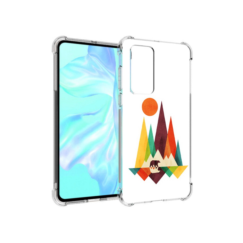 

Чехол MyPads Tocco для Huawei P40 нарисованные горы с медведем, Прозрачный, Tocco