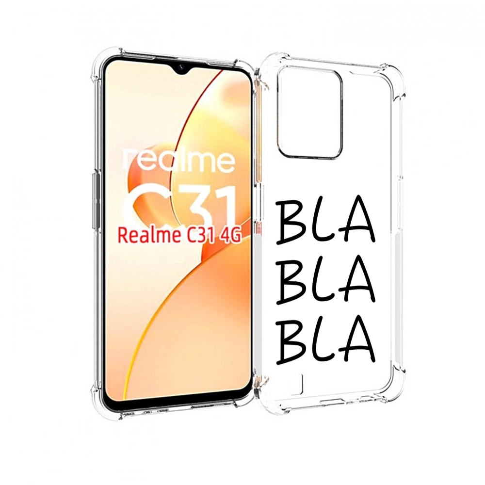 

Чехол MyPads Bla-Bla для OPPO Realme C31, Прозрачный, Tocco