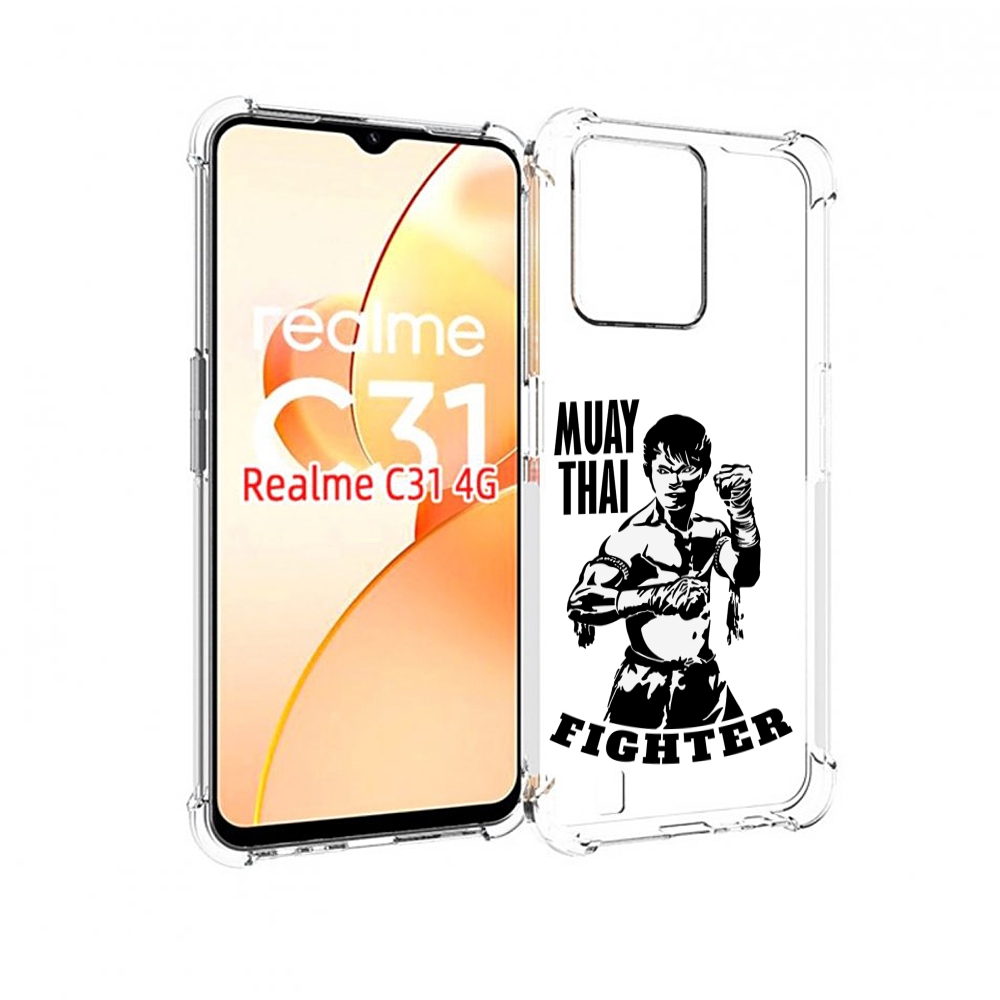

Чехол MyPads Единоборства муайтай для OPPO Realme C31, Прозрачный, Tocco