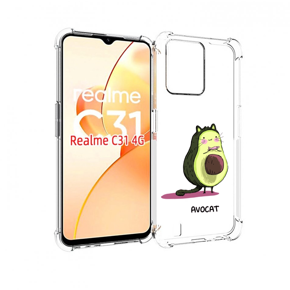 

Чехол MyPads Avocat для OPPO Realme C31, Прозрачный, Tocco