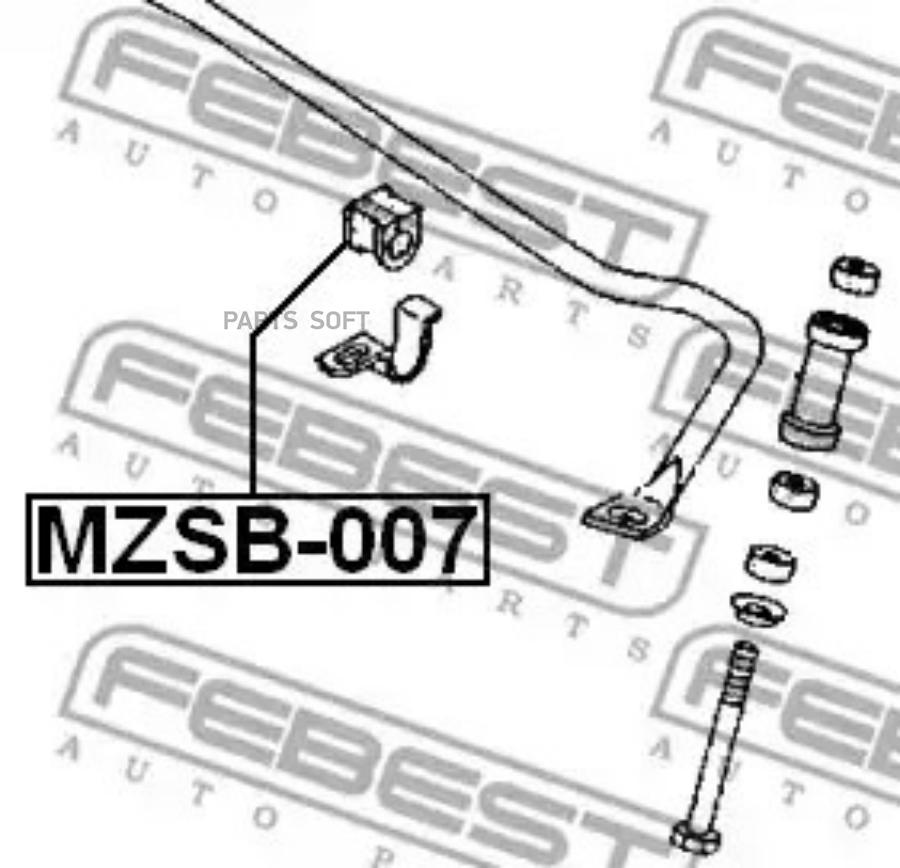 

FEBECT MZSB007 MZSB007_втулка стабилизатора заднего центральная!\ Mazda 323 BG 2WD 89-94/M